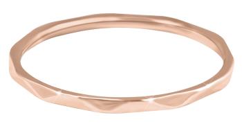 Troli Minimalistický pozlacený prsten s jemným designem Rose Gold 57 mm