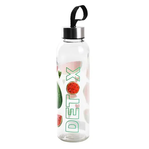 Skleněná láhev s víčkem TORO Detox 500ml