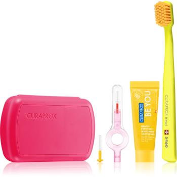 Curaprox Travel Set Set de călătorii pentru dinti, limba si gingii Magenta