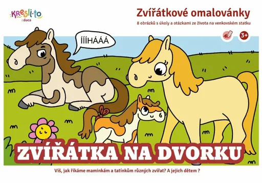 Zvířátka na dvorku - Zvířátkové omalovánky
