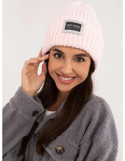 Dámská čepice RUE PARIS světle růžová