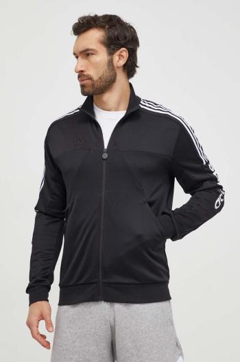 Mikina adidas TIRO pánská, černá barva, s potiskem, IA3047