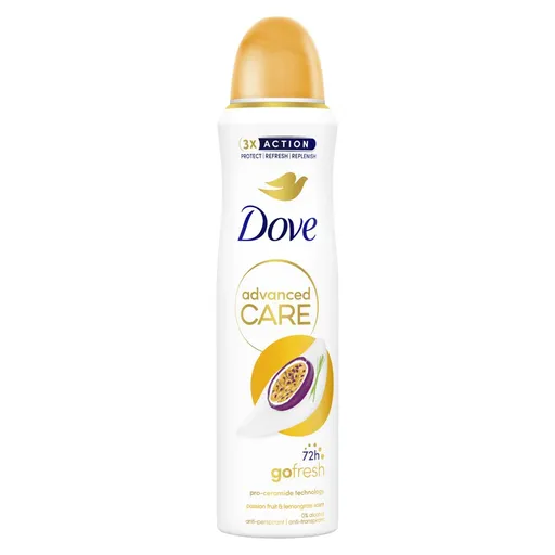 Dove Antiperspirant ve spreji Advanced Care Passion Fruit & Lemongrass (Anti-Perspirant) 150 ml