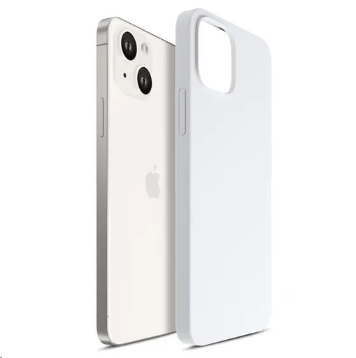3mk ochranný kryt HARDY Silicone MagCase pro Apple iPhone 15, Silver-White