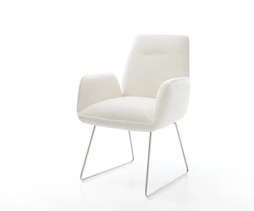 Jídelní židle Zoa-Flex bouclé měkký béžová tenká podnož