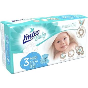 LINTEO Baby Prémium MIDI (5–9 kg) 54 ks  (8595686302910)