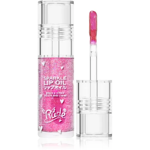 Rude Cosmetics Manga Collection Sparkle Lip Oil tónovací olej na rty s hydratačním účinkem odstín Strawberry 4 g