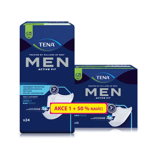 Tena Men Level 1 + 50 % navíc inkontinenční vložky pro muže 36 ks