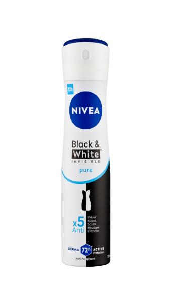 Nivea Black & White Invisible Pure antiperspirant ve spreji pro ženy 150 ml