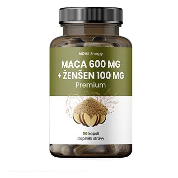 Movit Maca 600 mg + Ženšen 100 mg, 90 kps. (8594202101426)