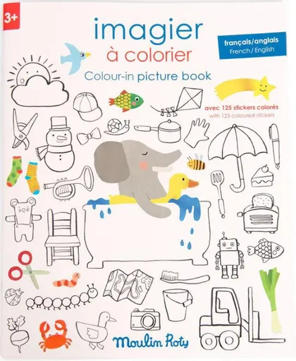 MOULIN ROTY Omalovánková knížka se samolepkami