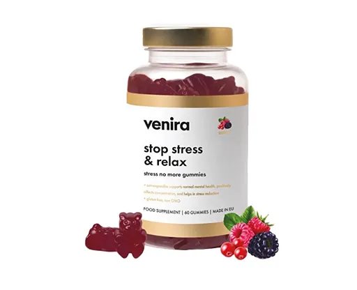Venira Stop stress & relax - stress no more gummies - lesní plody 60 ks