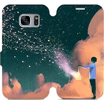 Flipové pouzdro na mobil Samsung Galaxy S7 Edge - VA14P Postava s lampou (5903226174911)