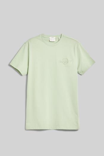 TRIČKO GANT SLIM TONAL SHIELD PIQUE SS TSHIRT MILKY MATCHA