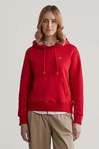 MIKINA GANT SHIELD HOODIE RUBY RED