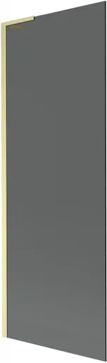 MEXEN/S Next L vanová zástěna FIX 70 x 150, grafit, zlatá kartáčovaná 895-070-000-03-40-55