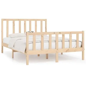 Rám postele masivní dřevo 140 × 190 cm, 3105205 (3105205)