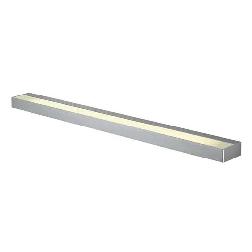 SLV BIG WHITE SEDO 21, nástěnné svítidlo, LED, 3000K, hranaté, kartáčovaný Al, satinované sklo, D/Š/V 89,5/8,5/4 cm, úsporná žárovka