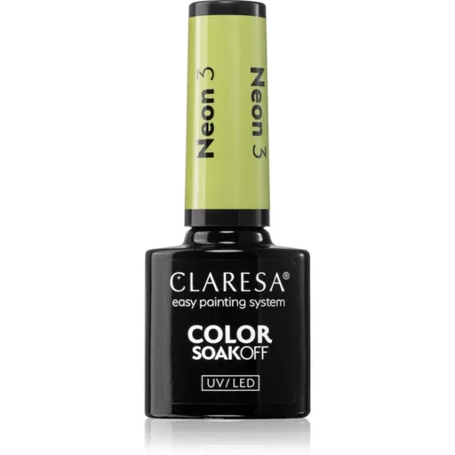 Claresa SoakOff UV/LED Color Neon gelový lak na nehty odstín 3 5 g