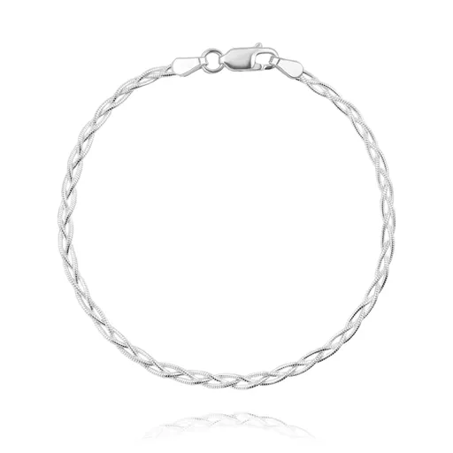Náramek ze stříbra 925 - proplétaný had