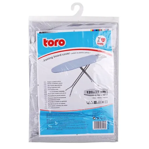 Potah na žehlicí prkno TORO nepřilnavý povrch 38x120cm