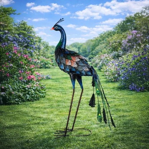 Gilde Zahradní dekorace Páv, 78 cm