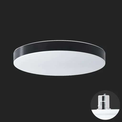 OSMONT DEL69343 DELIA CV3 stropní/nástěnné plastové polovestavné svítidlo bílá / bílo - černá IP44 3000 K 33W LED DALI