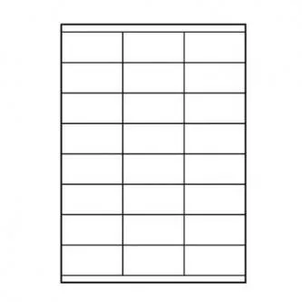 Logo etikety 70mm x 36mm, A4, matné, bílé, 24 etikety, 140g/m2, baleno po 25 ks, pro inkoustové a laserové tiskárny