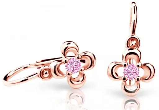 Cutie Jewellery Dětské náušnice z růžového zlata C2013-10-X-4 růžová