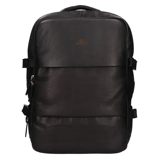 Cestovní kožený batoh Mustang Travel - černá
