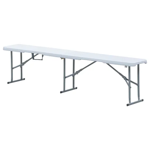 Autronic Zahradní lavice, kov, plast, bílá, AZ-K1001 WT