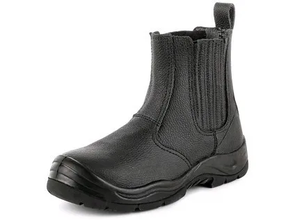 Obuv kotníkova DRAGO S1 pérko s ocelovou špicí, PU/guma, černá, vel. 39