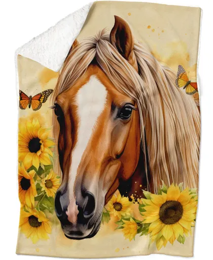 Deka Kůň a slunečnice (Podšití beránkem: ANO)