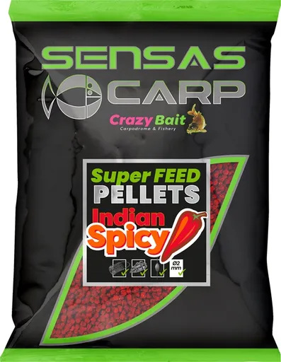 Sensas pelety super feed indian spicy 650 g - 4 mm