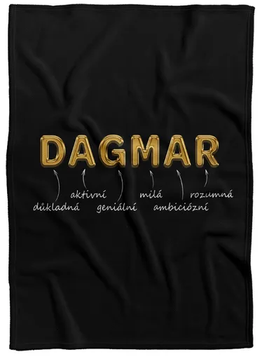 Deka Ženská jména – GOLD (Jméno: Dagmar, Podšití beránkem: NE)