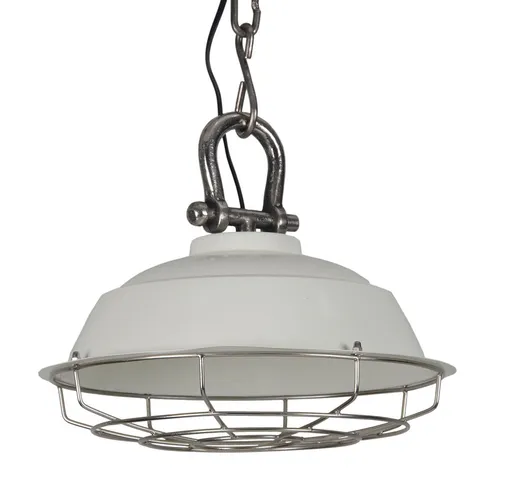 Krémové závěsné kovové světlo Milan creme - Ø 36*30 cm Collectione