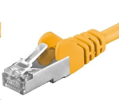 PREMIUMCORD Patch kabel CAT6a S-FTP, RJ45-RJ45, AWG 26/7 1, 5m žlutá