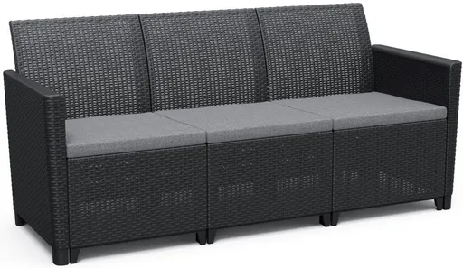 Allibert 91119 CLAIRE 3 SEATERS SOFA  - grafit