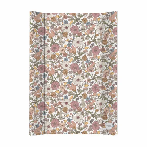 CEBA BABY Podložka přebalovací 2-hranná s pevnou deskou (50x70) Basic Garden