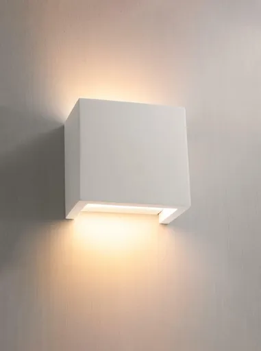 CENTURY JESSY nástěnné sádrové svítidlo 125x125x75mm bílá