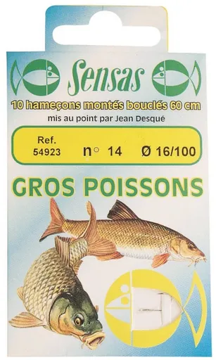 Sensas Hotový návazec Big Fish Strong Wire 60cm 10ks - vel.14/0,14mm,Sensas Hotový návazec Big Fish Strong Wire 60cm 10ks - vel.14/0,14mm