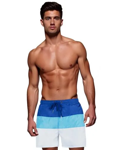 Pánské plavecké šortky modré a bílé