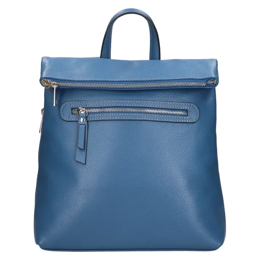 Dámský kožený batoh Italia Korra - modrá