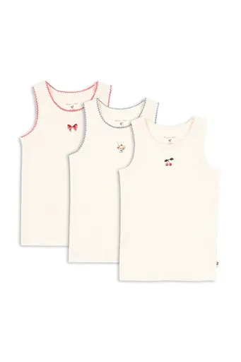 Dětský top Konges Sløjd MINNA 3 PACK TANK TOPS GOTS 3-pack