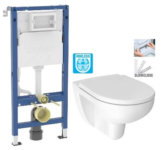GEBERIT DuofixBasic bez tlačítka + WC JIKA LYRA PLUS RIMLESS + SEDÁTKO DURAPLAST SLOWCLOSE 458.103.00.2 X LY2