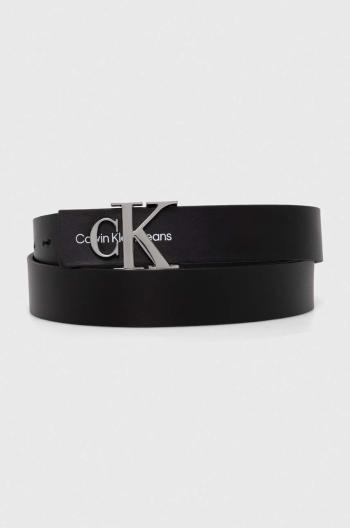 Kožený pásek Calvin Klein dámský, černá barva, K60K610281