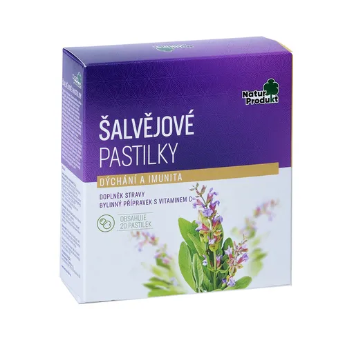 Naturprodukt Šalvějové pastilky 20 ks