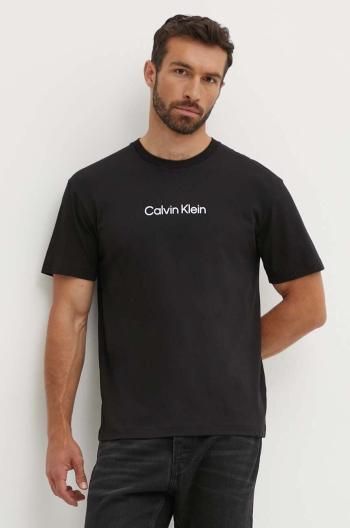 Bavlněné tričko Calvin Klein černá barva