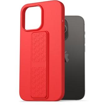 AlzaGuard Liquid Silicone Case with Stand pro iPhone 14 Pro Max červené (AGD-PCSS0032R)