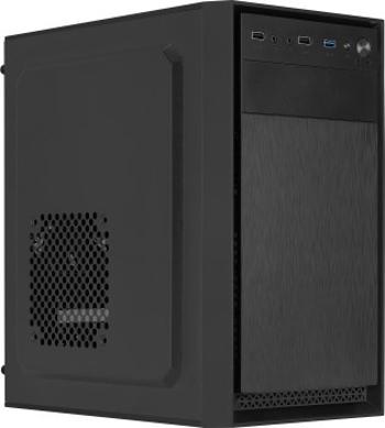 EUROCASE skříň MC X104 black, micro tower, 1x USB 3.0, 2x USB 2.0, 2x audio, bez zdroje